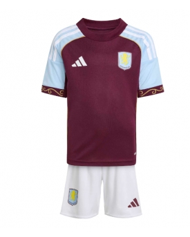 Billige Fotballdrakt Aston Villa Replika Hjemmedraktsett Barn 2025-26 Kortermet (med bukser)
